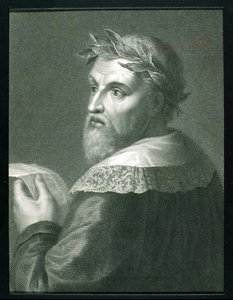 1833 में प्रकाशित &39;गैलरी ऑफ पोर्ट्रेट्स&39; से लुडोविको एरियोस्टो (1474-1533) द्वारा अंग्रेजी स्कूल